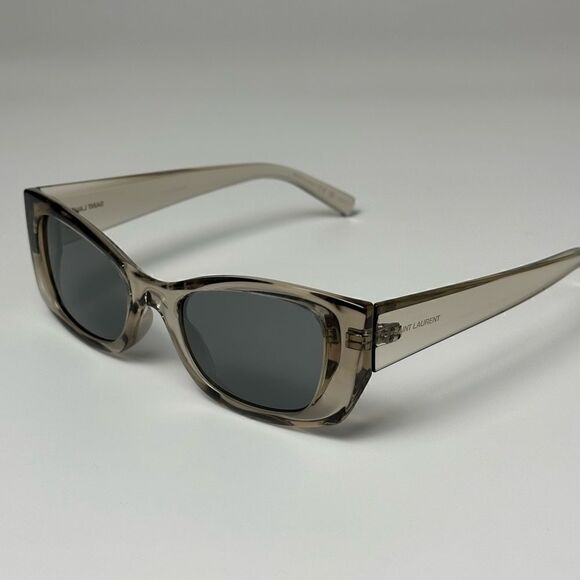 BRAND NEW SAINT LAURENT SL593 003 Beige/Silver Women Sunglasses main image 6